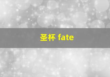 圣杯 fate